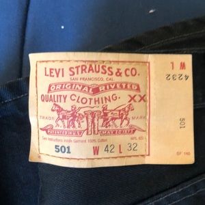 Levi’s 501 black size 42 x 32